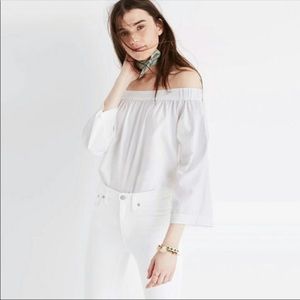 Madewell Off Shoulder 3/4 Sleeve Top